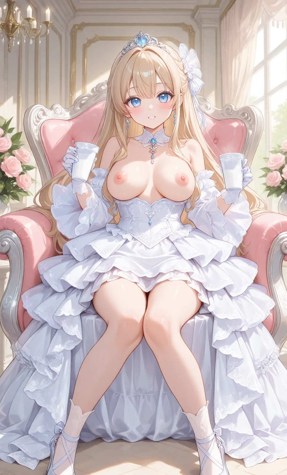 プリンセスが自室で優雅に座る様子(2枚目)