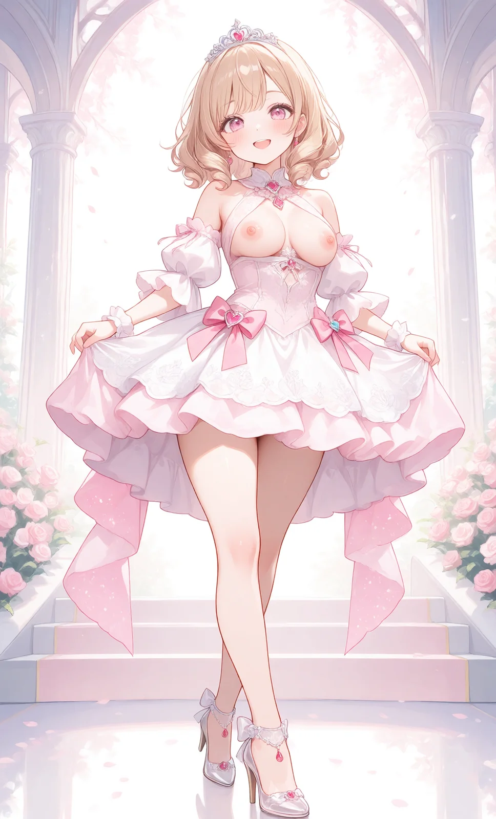 プリンセス風ドレスで笑顔の少女（1枚目）