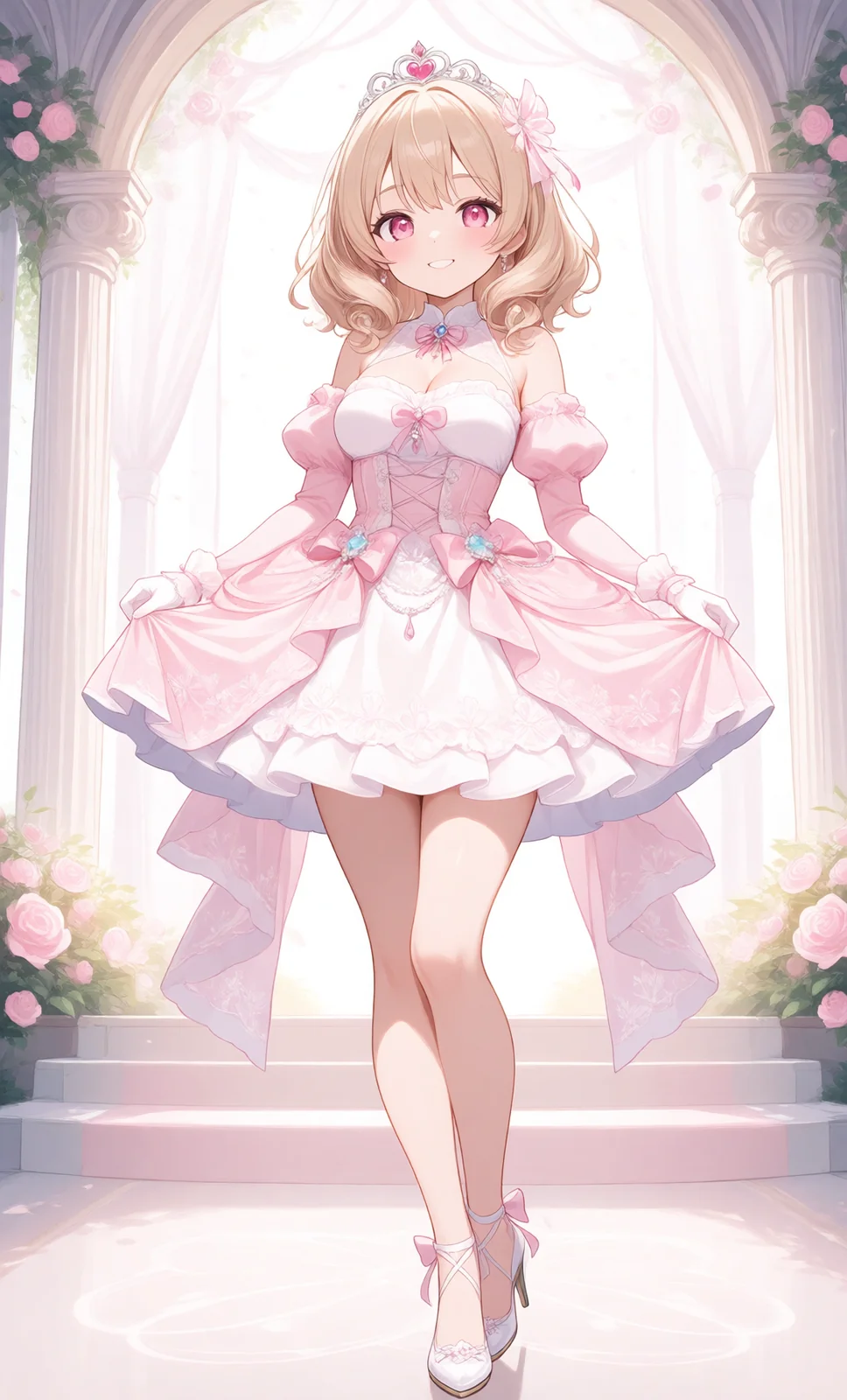 プリンセス風ドレスで笑顔の少女（2枚目）
