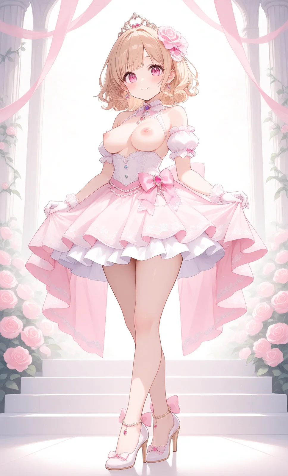 プリンセス風ドレスで笑顔の少女（3枚目）