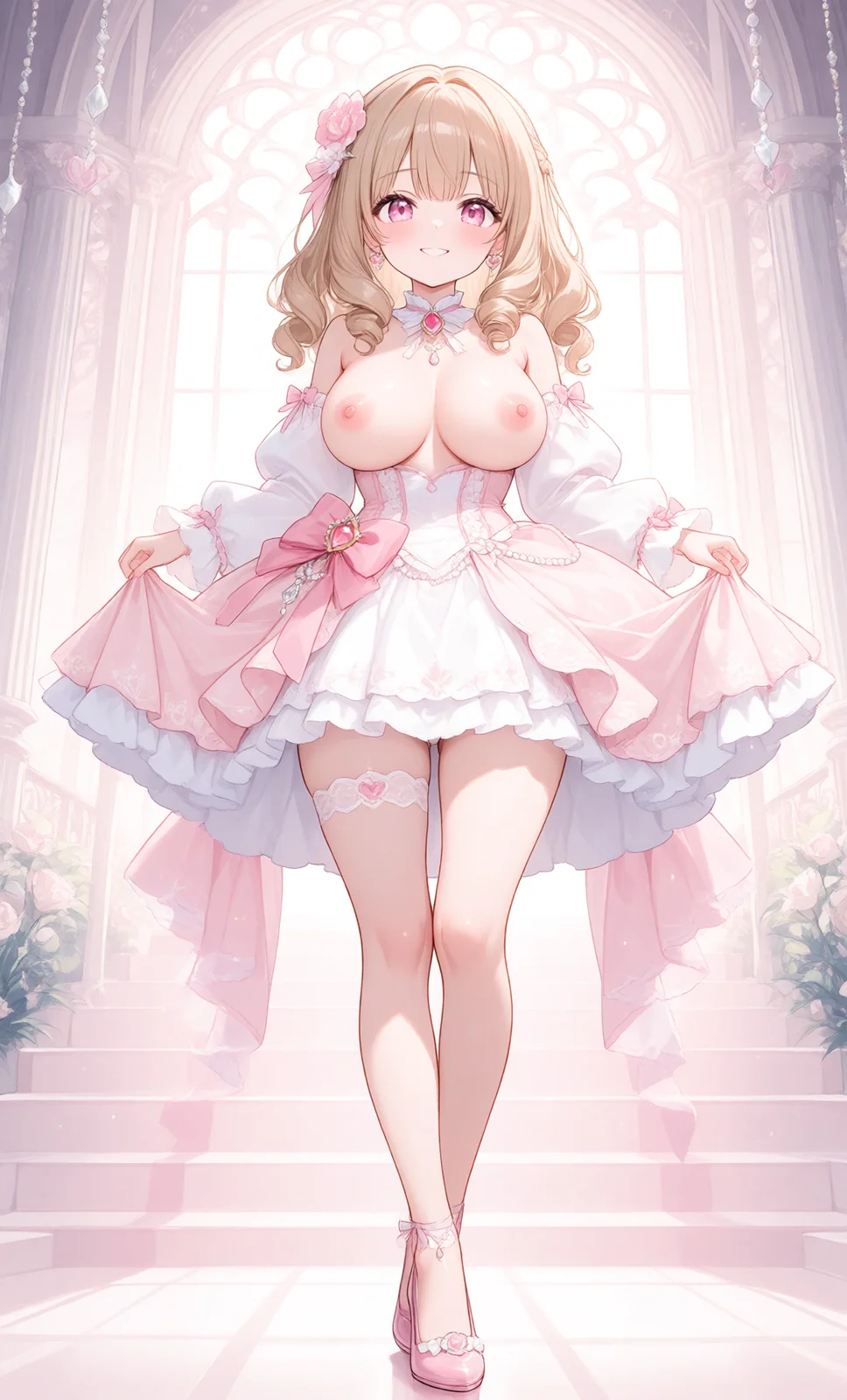 プリンセス風ドレスで笑顔の少女（4枚目）