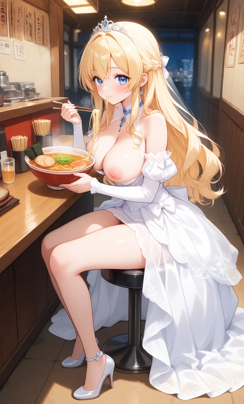 ラーメンを食べるプリンセス（4枚目）